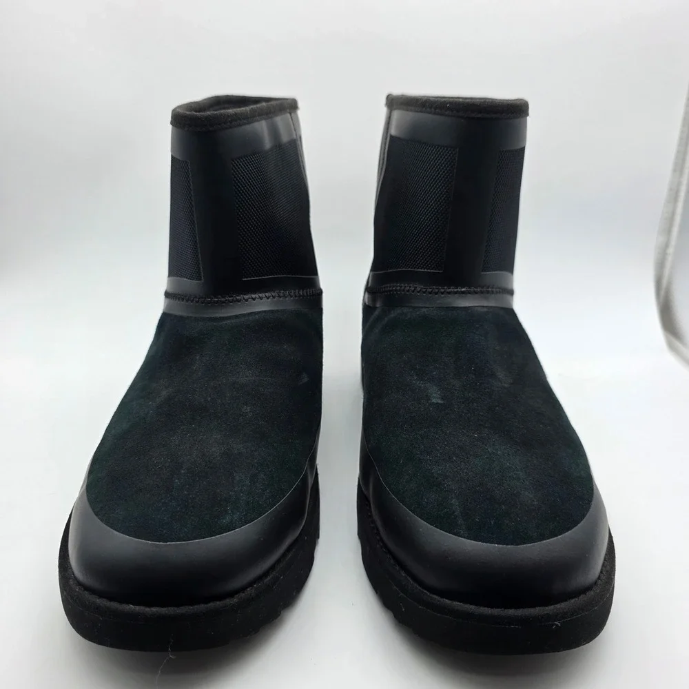 UGG Classic Short Tech Mini Ankle Boots Mens 13 Black Waterproof Suede Nylon